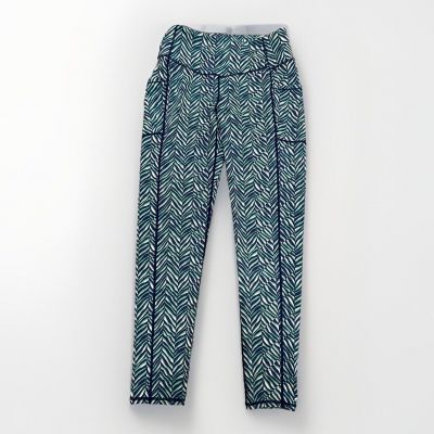 J.McLaughlin Workout ankle leggings green geo print pockets Sz. L L31